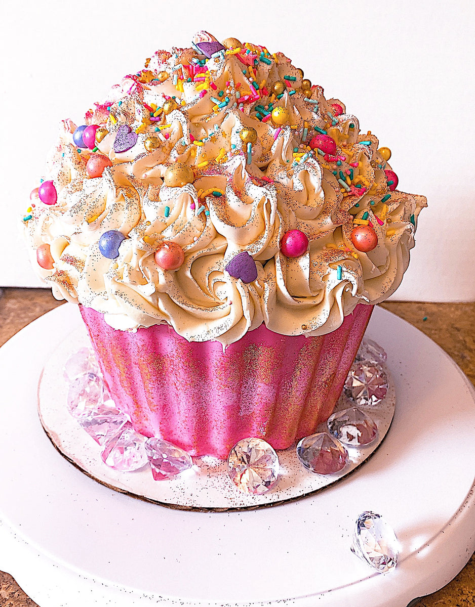 Giant Cupcake Cake  Sprinkle Surprise - This Delicious House